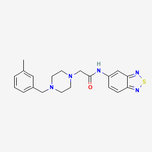 molecular formula C20H23N5OS B4628926 N-2,1,3-benzothiadiazol-5-yl-2-[4-(3-methylbenzyl)-1-piperazinyl]acetamide 