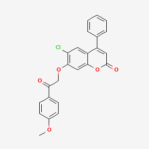 molecular formula C24H17ClO5 B4628931 6-氯-7-[2-(4-甲氧基苯基)-2-氧代乙氧基]-4-苯基-2H-色烯-2-酮 