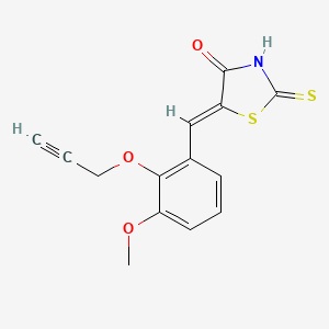 molecular formula C14H11NO3S2 B4628971 5-[3-methoxy-2-(2-propyn-1-yloxy)benzylidene]-2-thioxo-1,3-thiazolidin-4-one 