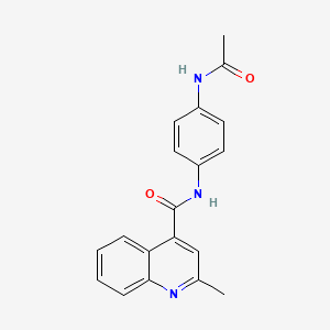 N-[4-(acetylamino)phenyl]-2-methyl-4-quinolinecarboxamide