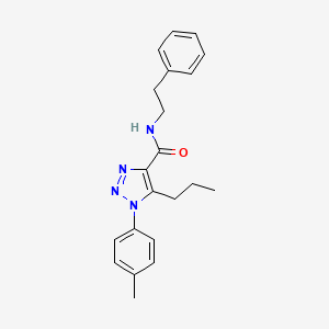 molecular formula C21H24N4O B4629006 1-(4-methylphenyl)-N-(2-phenylethyl)-5-propyl-1H-1,2,3-triazole-4-carboxamide 