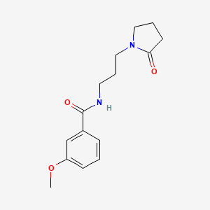 molecular formula C15H20N2O3 B4629017 3-methoxy-N-[3-(2-oxo-1-pyrrolidinyl)propyl]benzamide 