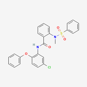 molecular formula C26H21ClN2O4S B4629019 N-(5-氯-2-苯氧基苯基)-2-[甲基(苯磺酰)氨基]苯甲酰胺 