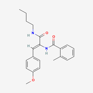 molecular formula C22H26N2O3 B4629035 N-[1-[(butylamino)carbonyl]-2-(4-methoxyphenyl)vinyl]-2-methylbenzamide 