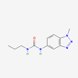 molecular formula C11H15N5O B4629047 N-(1-methyl-1H-1,2,3-benzotriazol-5-yl)-N'-propylurea 