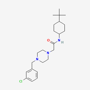 molecular formula C23H36ClN3O B4629065 N-(4-叔丁基环己基)-2-[4-(3-氯苄基)-1-哌嗪基]乙酰胺 