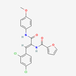 molecular formula C21H16Cl2N2O4 B4629089 N-(2-(2,4-dichlorophenyl)-1-{[(4-methoxyphenyl)amino]carbonyl}vinyl)-2-furamide 