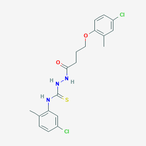 molecular formula C19H21Cl2N3O2S B4629090 2-[4-(4-chloro-2-methylphenoxy)butanoyl]-N-(5-chloro-2-methylphenyl)hydrazinecarbothioamide 