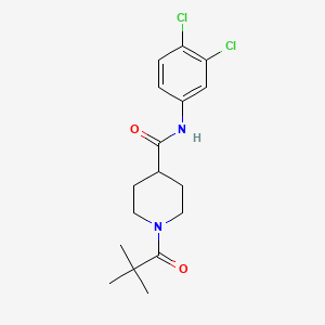 molecular formula C17H22Cl2N2O2 B4629111 N-(3,4-dichlorophenyl)-1-(2,2-dimethylpropanoyl)-4-piperidinecarboxamide 