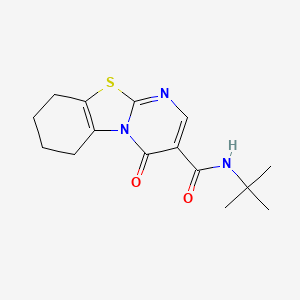 molecular formula C15H19N3O2S B4629146 N-(叔丁基)-4-氧代-6,7,8,9-四氢-4H-嘧啶并[2,1-b][1,3]苯并噻唑-3-甲酰胺 