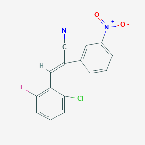 molecular formula C15H8ClFN2O2 B4629159 3-(2-chloro-6-fluorophenyl)-2-(3-nitrophenyl)acrylonitrile 