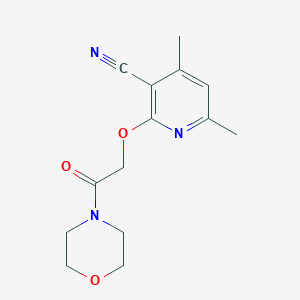 molecular formula C14H17N3O3 B4629169 4,6-二甲基-2-[2-(4-吗啉基)-2-氧代乙氧基]烟腈 