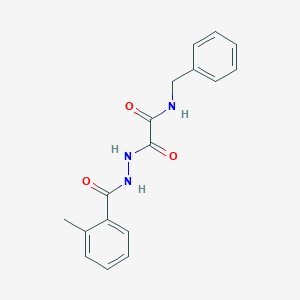 molecular formula C17H17N3O3 B4629181 N-苄基-2-[2-(2-甲基苯甲酰)肼基]-2-氧代乙酰胺 