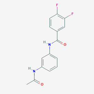 molecular formula C15H12F2N2O2 B4629211 N-[3-(acetylamino)phenyl]-3,4-difluorobenzamide 