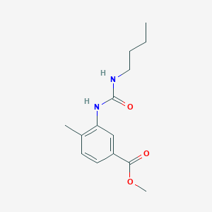molecular formula C14H20N2O3 B4629215 methyl 3-{[(butylamino)carbonyl]amino}-4-methylbenzoate 
