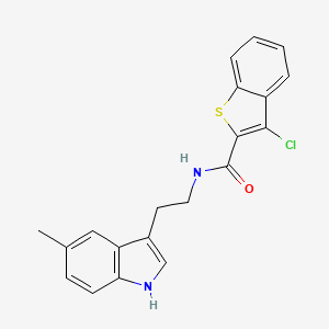 molecular formula C20H17ClN2OS B4629218 3-氯-N-[2-(5-甲基-1H-吲哚-3-基)乙基]-1-苯并噻吩-2-甲酰胺 