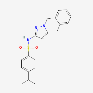 molecular formula C20H23N3O2S B4629248 4-isopropyl-N-[1-(2-methylbenzyl)-1H-pyrazol-3-yl]benzenesulfonamide 