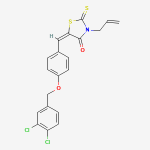 molecular formula C20H15Cl2NO2S2 B4629262 3-allyl-5-{4-[(3,4-dichlorobenzyl)oxy]benzylidene}-2-thioxo-1,3-thiazolidin-4-one 