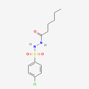 molecular formula C12H17ClN2O3S B4629271 N'-[(4-chlorophenyl)sulfonyl]hexanohydrazide 