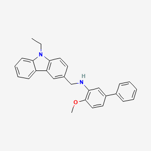 molecular formula C28H26N2O B4629283 N-[(9-ethyl-9H-carbazol-3-yl)methyl]-4-methoxy-3-biphenylamine 