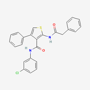 molecular formula C25H19ClN2O2S B4629291 N-(3-氯苯基)-4-苯基-2-[(苯乙酰基)氨基]-3-噻吩甲酰胺 