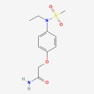 molecular formula C11H16N2O4S B4629293 2-{4-[乙基(甲磺酰)氨基]苯氧基}乙酰胺 