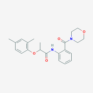 molecular formula C22H26N2O4 B4629299 2-(2,4-dimethylphenoxy)-N-[2-(4-morpholinylcarbonyl)phenyl]propanamide 