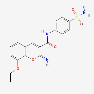 molecular formula C18H17N3O5S B4629384 N-[4-(氨基磺酰基)苯基]-8-乙氧基-2-亚氨基-2H-色烯-3-甲酰胺 
