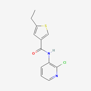 molecular formula C12H11ClN2OS B4629415 N-(2-chloro-3-pyridinyl)-5-ethyl-3-thiophenecarboxamide 