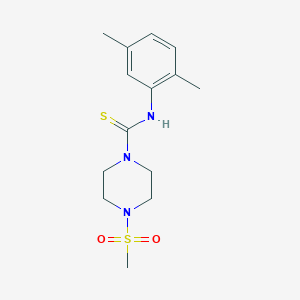 molecular formula C14H21N3O2S2 B4629419 N-(2,5-dimethylphenyl)-4-(methylsulfonyl)-1-piperazinecarbothioamide 