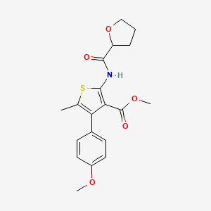 molecular formula C19H21NO5S B4629445 4-(4-甲氧基苯基)-5-甲基-2-[(四氢-2-呋喃甲酰基)氨基]-3-噻吩甲酸甲酯 