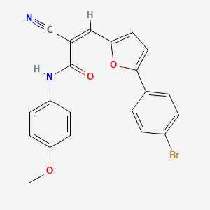 molecular formula C21H15BrN2O3 B4629472 3-[5-(4-bromophenyl)-2-furyl]-2-cyano-N-(4-methoxyphenyl)acrylamide 