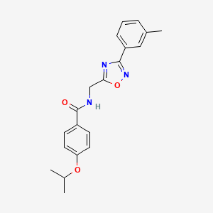 molecular formula C20H21N3O3 B4629476 4-isopropoxy-N-{[3-(3-methylphenyl)-1,2,4-oxadiazol-5-yl]methyl}benzamide 