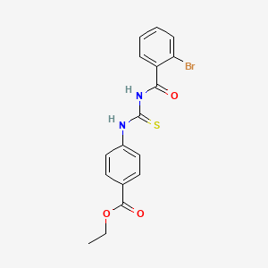 molecular formula C17H15BrN2O3S B4629505 ethyl 4-({[(2-bromobenzoyl)amino]carbonothioyl}amino)benzoate 