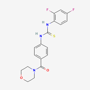 molecular formula C18H17F2N3O2S B4629515 N-(2,4-difluorophenyl)-N'-[4-(4-morpholinylcarbonyl)phenyl]thiourea 