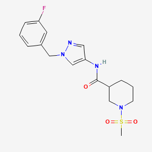 N-[1-(3-fluorobenzyl)-1H-pyrazol-4-yl]-1-(methylsulfonyl)-3-piperidinecarboxamide