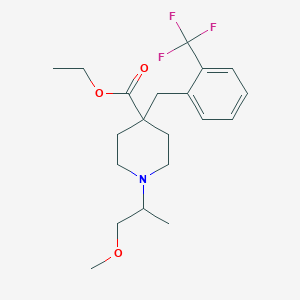 molecular formula C20H28F3NO3 B4629563 ethyl 1-(2-methoxy-1-methylethyl)-4-[2-(trifluoromethyl)benzyl]-4-piperidinecarboxylate 