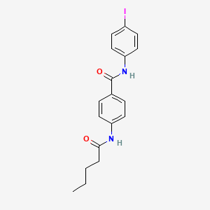 molecular formula C18H19IN2O2 B4629599 N-(4-iodophenyl)-4-(pentanoylamino)benzamide 