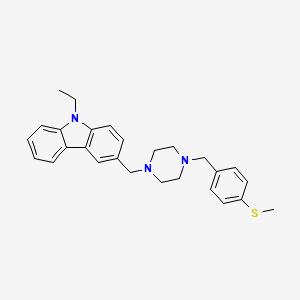 9-ethyl-3-({4-[4-(methylthio)benzyl]-1-piperazinyl}methyl)-9H-carbazole