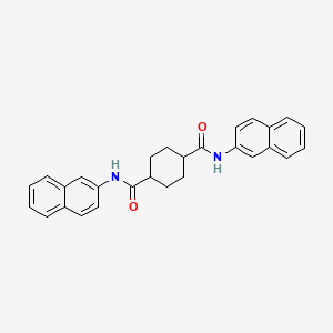 molecular formula C28H26N2O2 B4629624 N,N'-di-2-naphthyl-1,4-cyclohexanedicarboxamide 