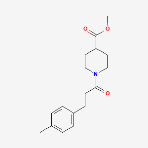 molecular formula C17H23NO3 B4629645 methyl 1-[3-(4-methylphenyl)propanoyl]-4-piperidinecarboxylate 