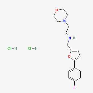 molecular formula C17H23Cl2FN2O2 B4629666 N-{[5-(4-fluorophenyl)-2-furyl]methyl}-2-morpholin-4-ylethanamine dihydrochloride 
