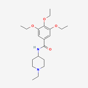 molecular formula C20H32N2O4 B4629680 3,4,5-triethoxy-N-(1-ethyl-4-piperidinyl)benzamide 