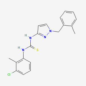 molecular formula C19H19ClN4S B4629711 N-(3-chloro-2-methylphenyl)-N'-[1-(2-methylbenzyl)-1H-pyrazol-3-yl]thiourea 