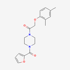 molecular formula C19H22N2O4 B4629741 1-[(2,4-dimethylphenoxy)acetyl]-4-(2-furoyl)piperazine 