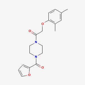 molecular formula C19H22N2O4 B4629741 1-[(2,4-二甲基苯氧基)乙酰基]-4-(2-呋喃酰基)哌嗪 