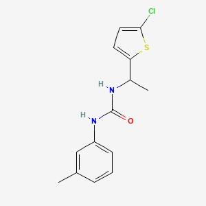 molecular formula C14H15ClN2OS B4629748 N-[1-(5-chloro-2-thienyl)ethyl]-N'-(3-methylphenyl)urea 