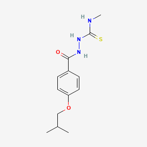 molecular formula C13H19N3O2S B4629756 2-(4-isobutoxybenzoyl)-N-methylhydrazinecarbothioamide 
