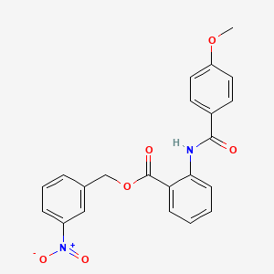 molecular formula C22H18N2O6 B4629764 3-nitrobenzyl 2-[(4-methoxybenzoyl)amino]benzoate 