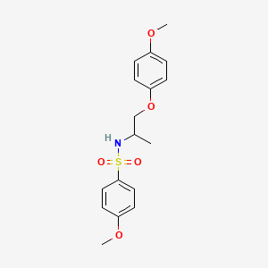 molecular formula C17H21NO5S B4629766 4-methoxy-N-[2-(4-methoxyphenoxy)-1-methylethyl]benzenesulfonamide 